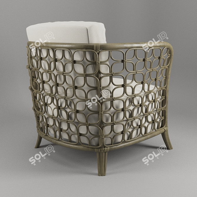 Sleek Hitch Lounge Chair 3D model image 2