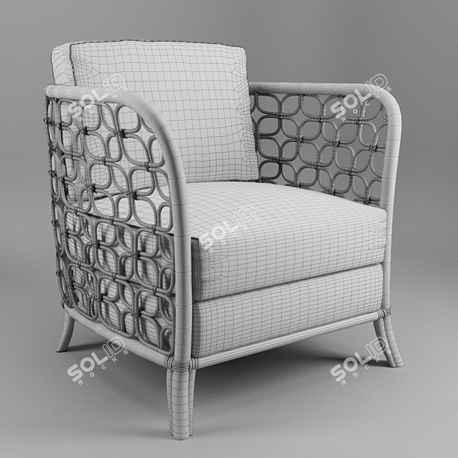 Sleek Hitch Lounge Chair 3D model image 3