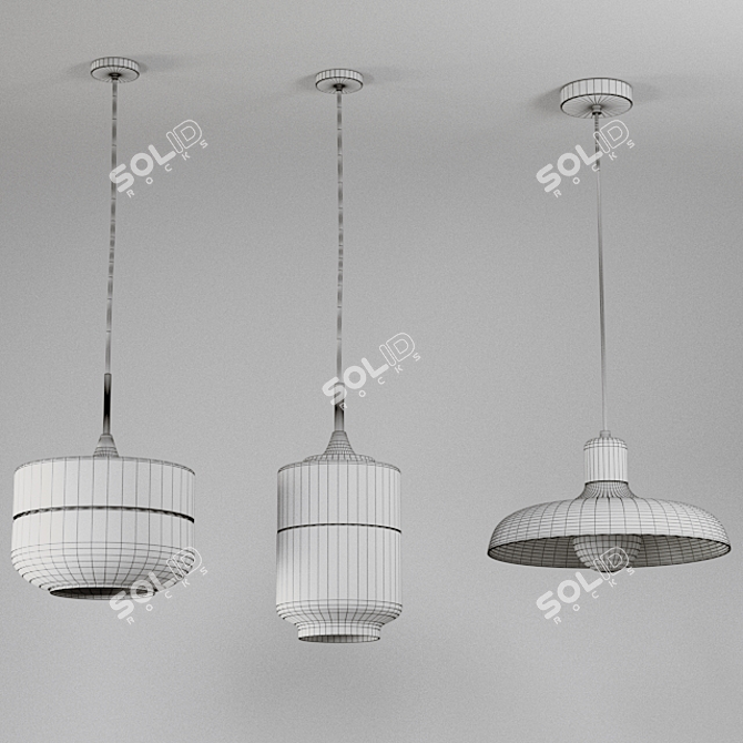 Lunar Glow Pendant Light 3D model image 3