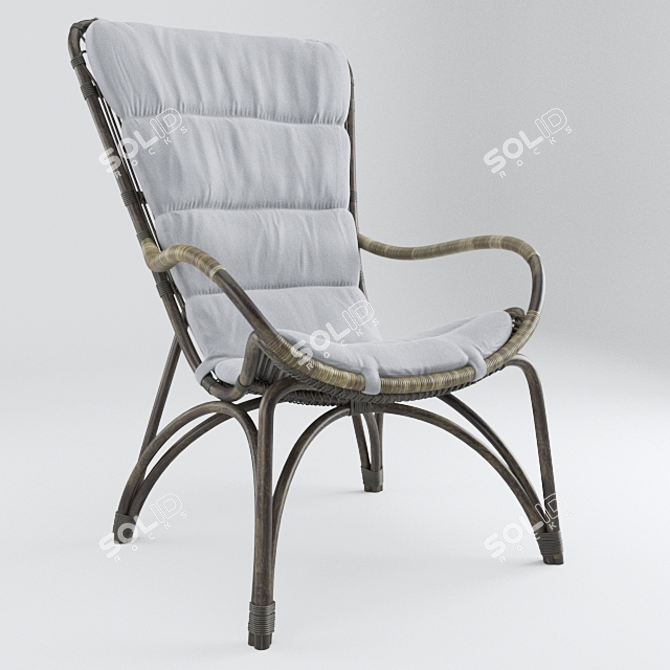 Elegant Monet Chair: Exquisite Details & Delicate Design 3D model image 1