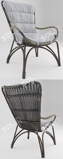 Elegant Monet Chair: Exquisite Details & Delicate Design 3D model image 2