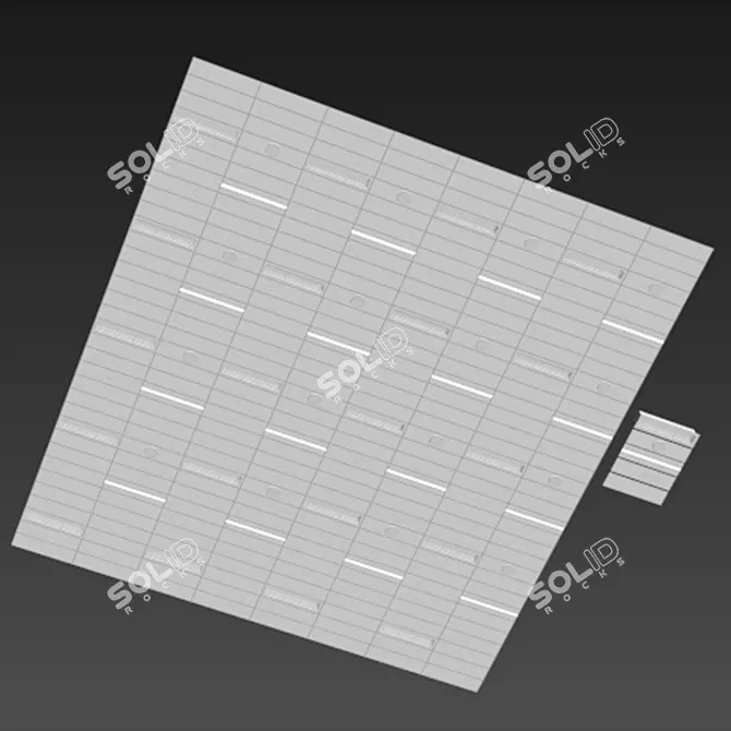 Sleek Armstrong Ceiling Panels 3D model image 3