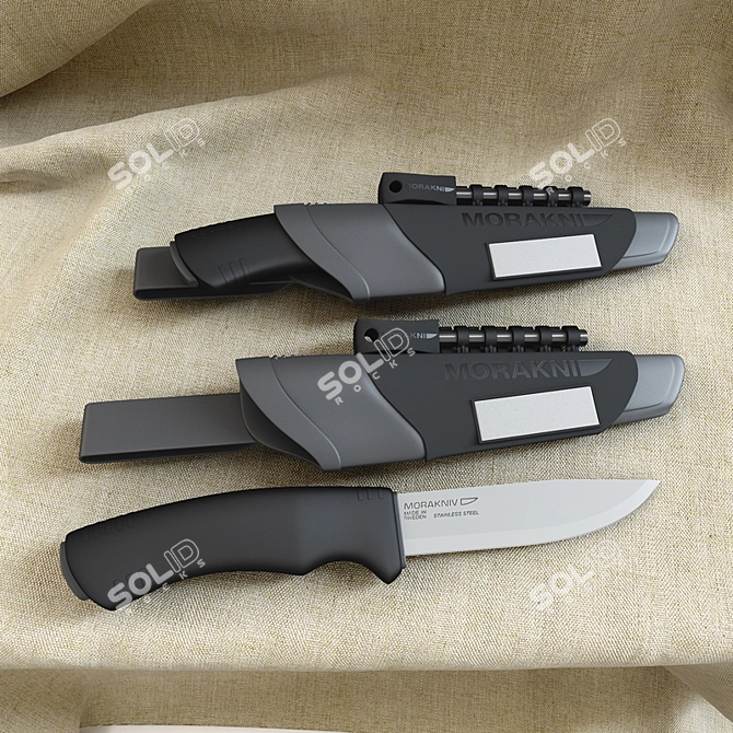 Morakniv BushCraft Survival Knife 3D model image 2
