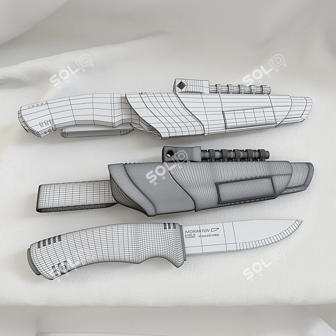 Morakniv BushCraft Survival Knife 3D model image 3