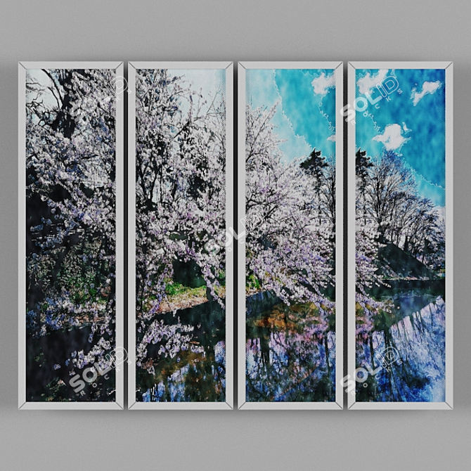 Sakura Aquarelle 2013: Elegant Artistic Design 3D model image 1