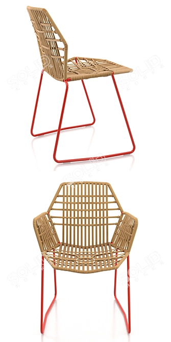 Tropicalia Steel Frame Chair 3D model image 2