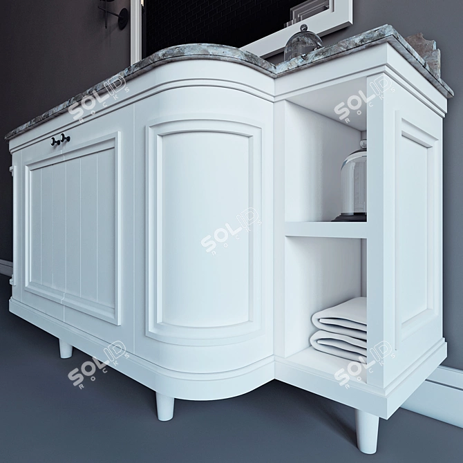 Classic Design Custom Bathroom Furniture 3D model image 2