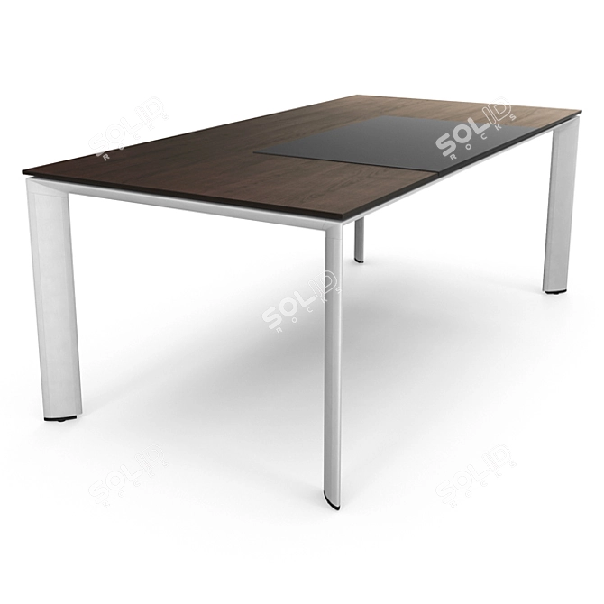 Bene AL Executive Desk: Sleek and Spacious 3D model image 1