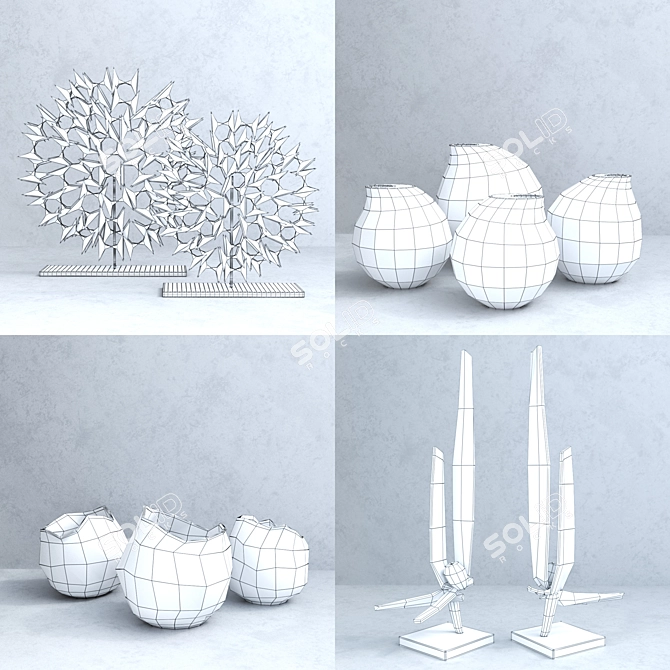 Cosmos Sculpture & Decorative Vases 3D model image 2