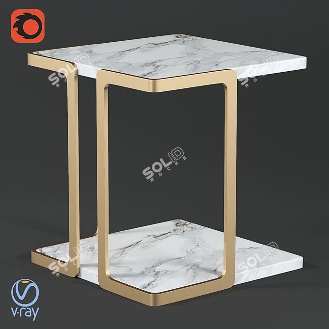 HARRY: Sleek and Stylish Side Table 3D model image 1