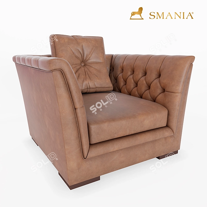 Elegant Smania Sir Alex Armchair 3D model image 1