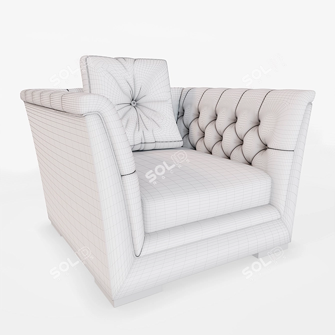Elegant Smania Sir Alex Armchair 3D model image 2
