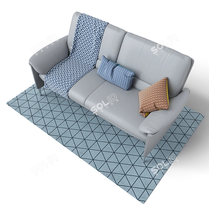 Luxurious Leolux Castanea Sofa 3D model image 2