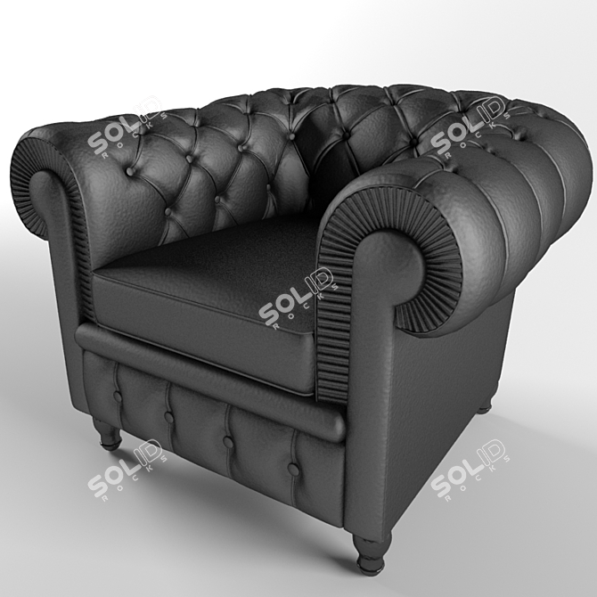 Classic Chester Armchair 2011 3D model image 2