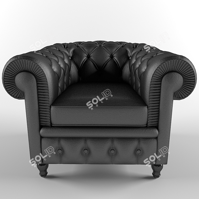 Classic Chester Armchair 2011 3D model image 3