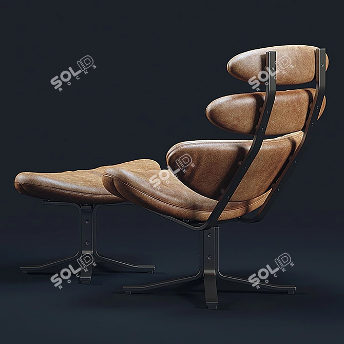 Modern Corona Chair Set 3D model image 2