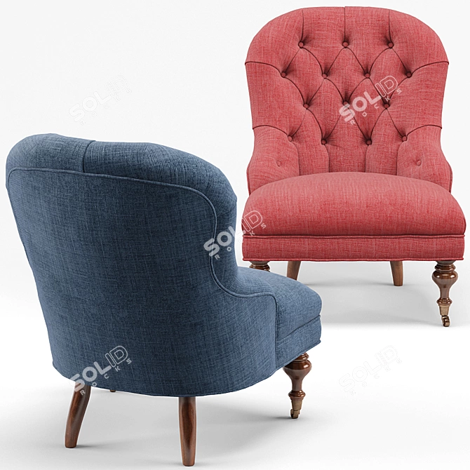 Elegant Piccadilly Chair: Classic Design 3D model image 2