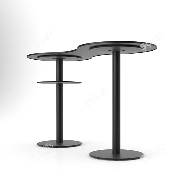 Sleek Wooden Table 3D model image 2