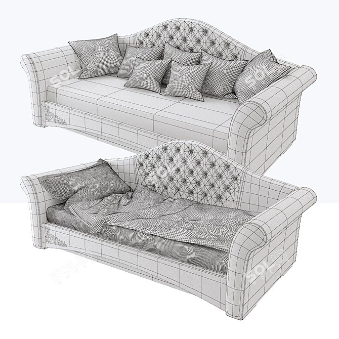 Elevate your sleep: Rapunzel Lux Bed 3D model image 3