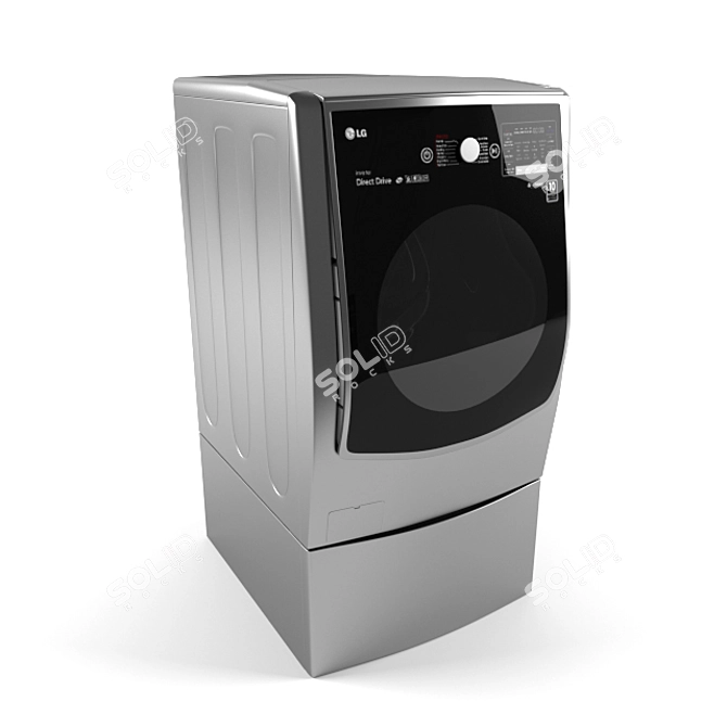 LG Twins FH0C9CDHK72: Powerful & Stylish Washer 3D model image 1