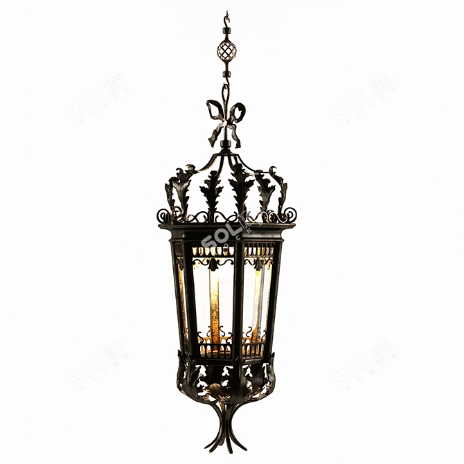 Elegant Venetian Light Fixture 3D model image 2