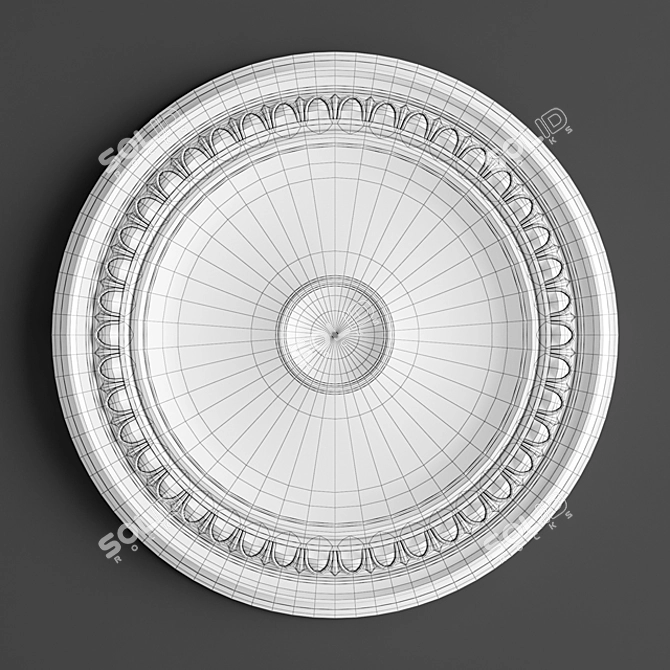 Ornate Ceiling Rose 62cm Diameter 3D model image 2