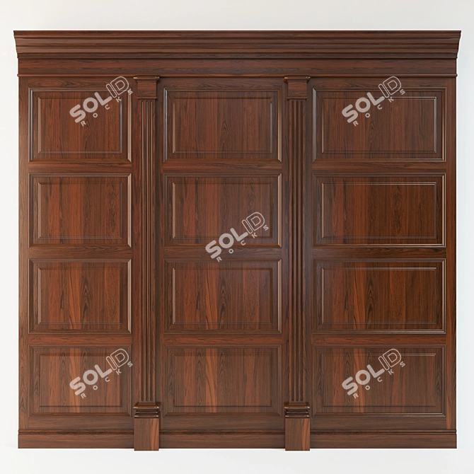 Wood Panel Collection - Six Unique Models 3D model image 1