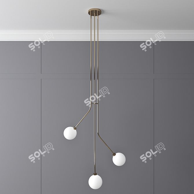 Usona Metal Pendant Lamp 3D model image 1