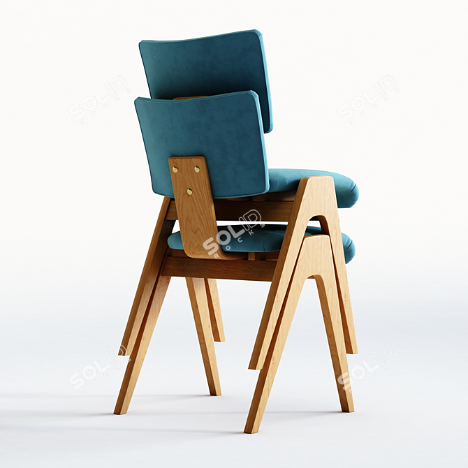 Compact and Stylish Dwarf Chair 3D model image 2