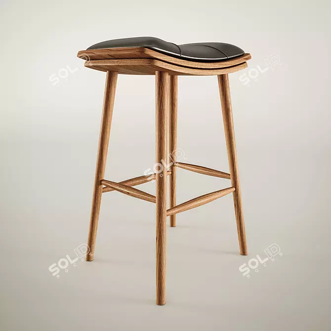 Modern Contemporary Bar Stool 3D model image 1