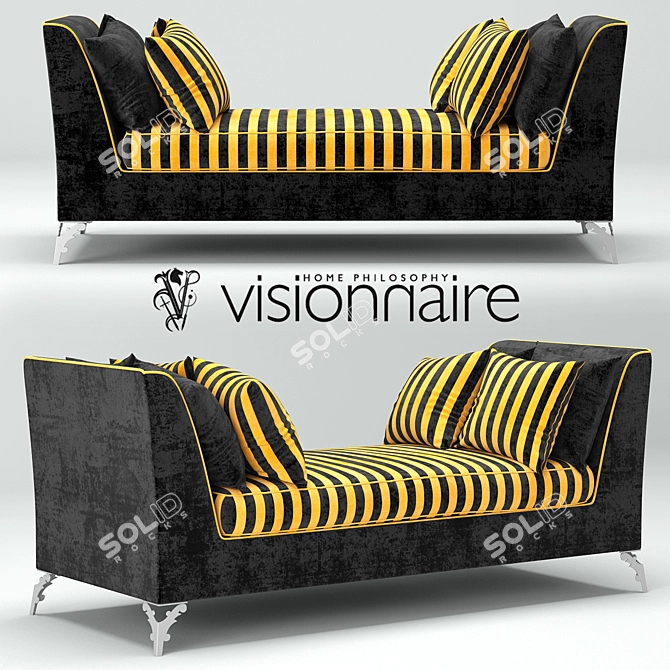 Avalon IPE Cavalli - Elegant Banquette 3D model image 1