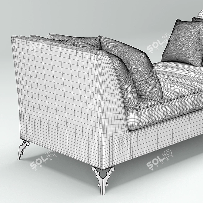 Avalon IPE Cavalli - Elegant Banquette 3D model image 3