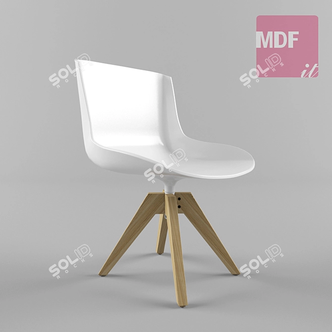 Contemporary Italian Table & Chair Set 3D model image 3