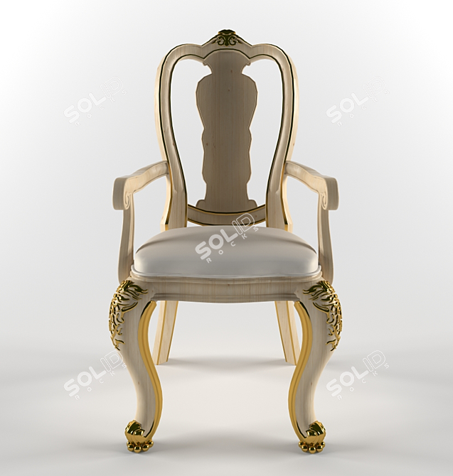 Classic Chair: Timeless Elegance 3D model image 3