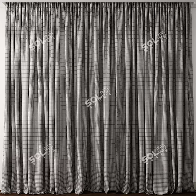  Detailed Curtain Model - 3ds max 2014, 2011, OBJ 3D model image 2