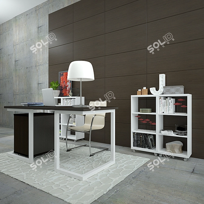 Modern Office Set | 2010 Version & FBX 3D model image 2