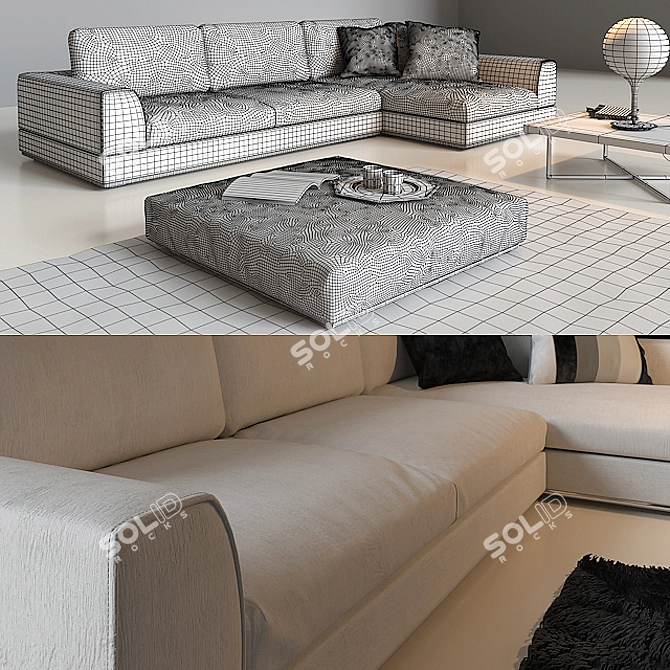 Luxury My Way Sofa by Formerin | 314x150xh80 3D model image 3