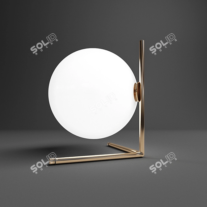 Flos IC Brushed Brass Table Light 3D model image 1