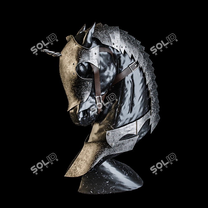 Majestic Stallion Steel Sculpture 3D model image 1