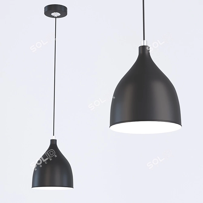 Noak 7266: Modern Black Pendant Lamp 3D model image 1