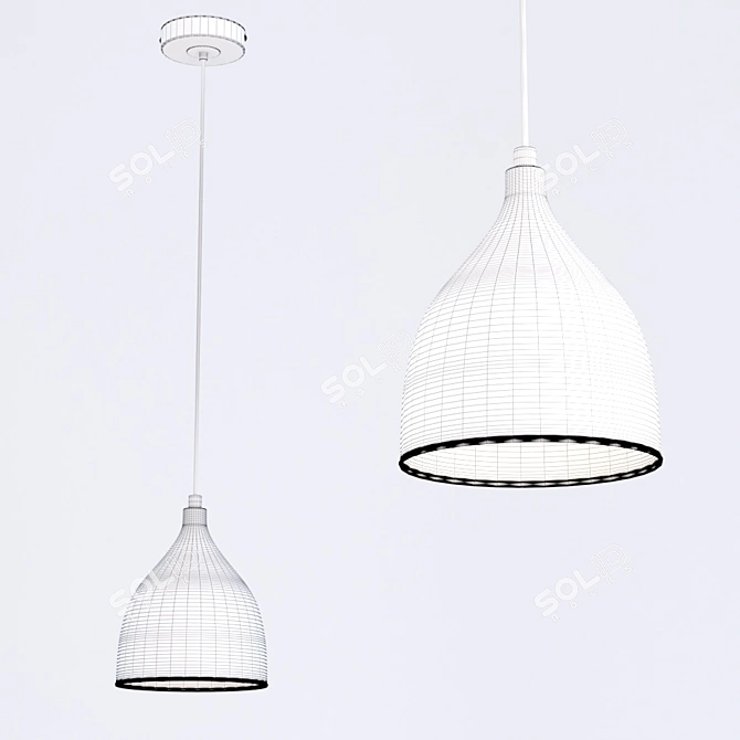 Noak 7266: Modern Black Pendant Lamp 3D model image 2