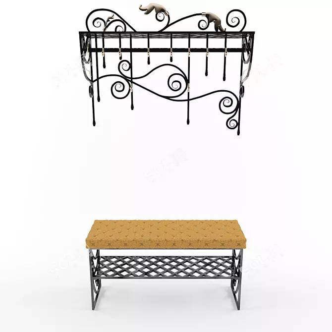 Elegant Forged Furniture Collection 3D model image 1