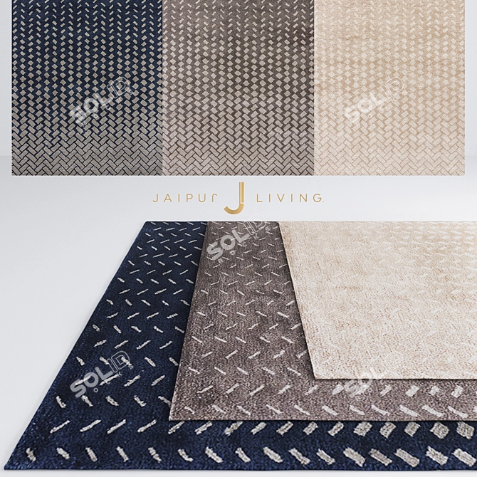 Exquisite Jaipur Silas Rug 3D model image 1