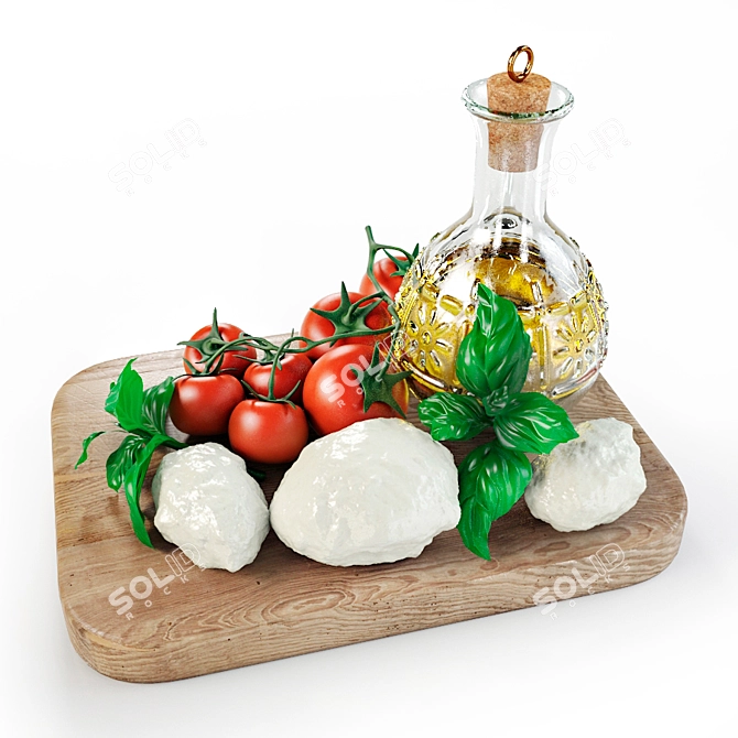 Mozarella Salad Set 3D model image 2