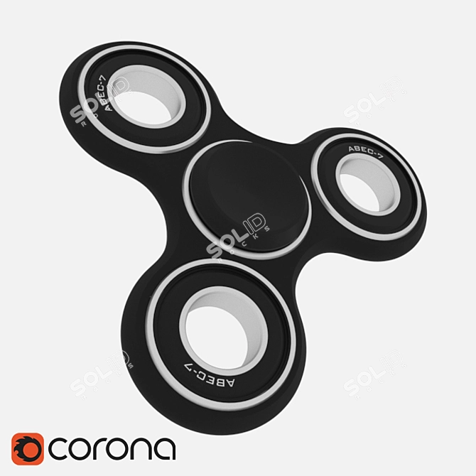 Poly Spin Game: Disassemblable Spinner 3D model image 1