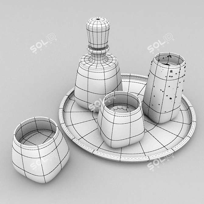 Elegant Estate Double Old-Fashioned 3D model image 3