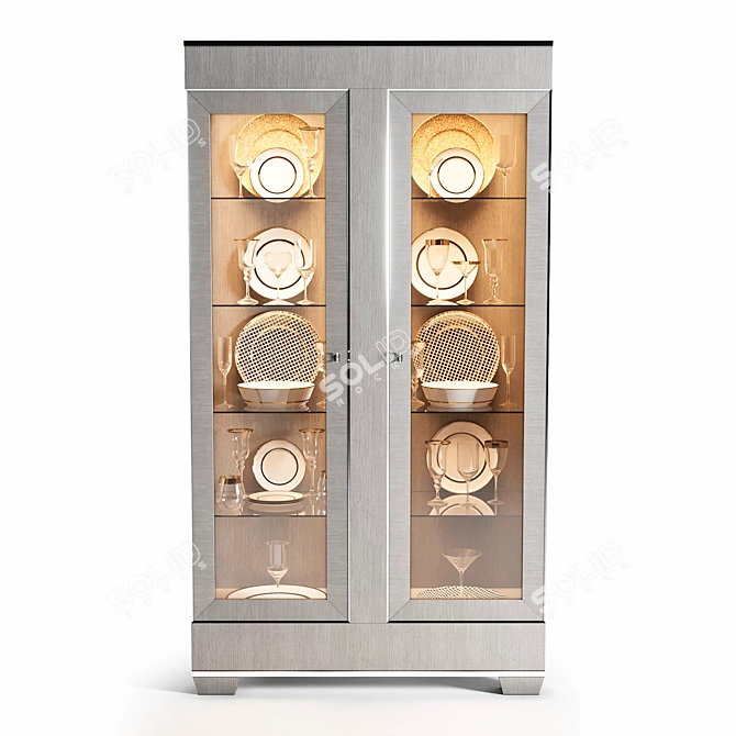 Elegant Bernhardt Criteria Display Cabinet 3D model image 3