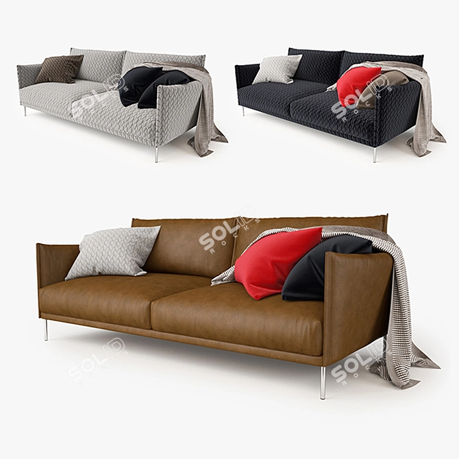 Luxury Moroso Gentry Sofa 3D model image 1