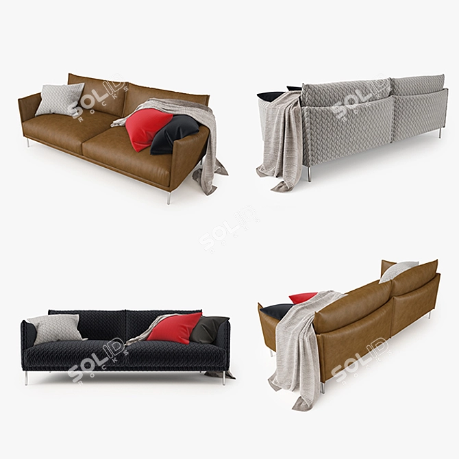 Luxury Moroso Gentry Sofa 3D model image 2