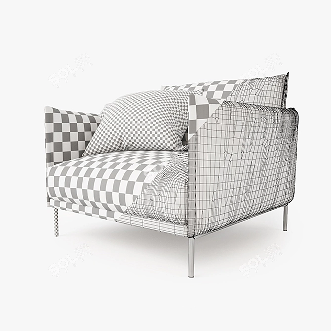 Elegant Moroso Gentry Armchair: V-Ray Ready 3D model image 3